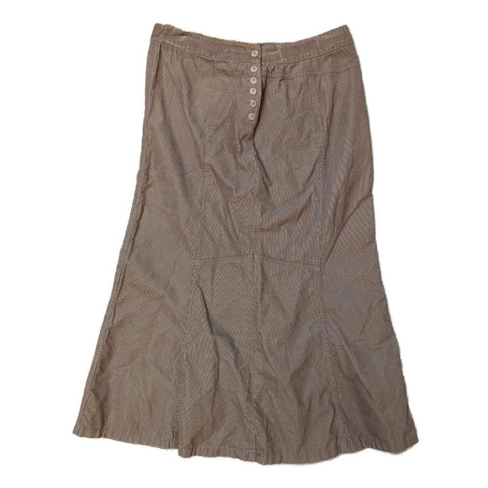 Vintage Women's Corduroy Midi Brown Cottage Skirt- Size 10 - Picture 2 of 7